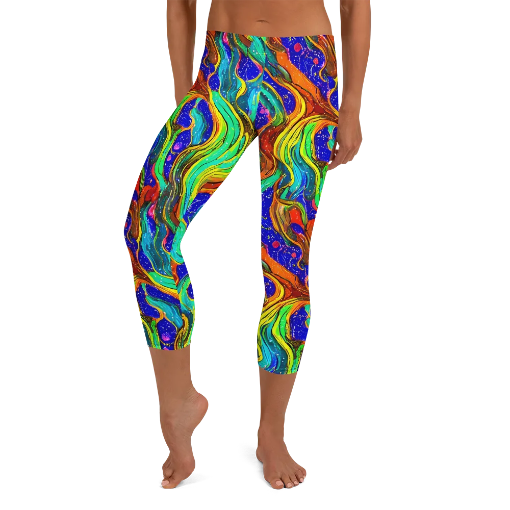 Tidal Technicolor on Capri Leggings — Front