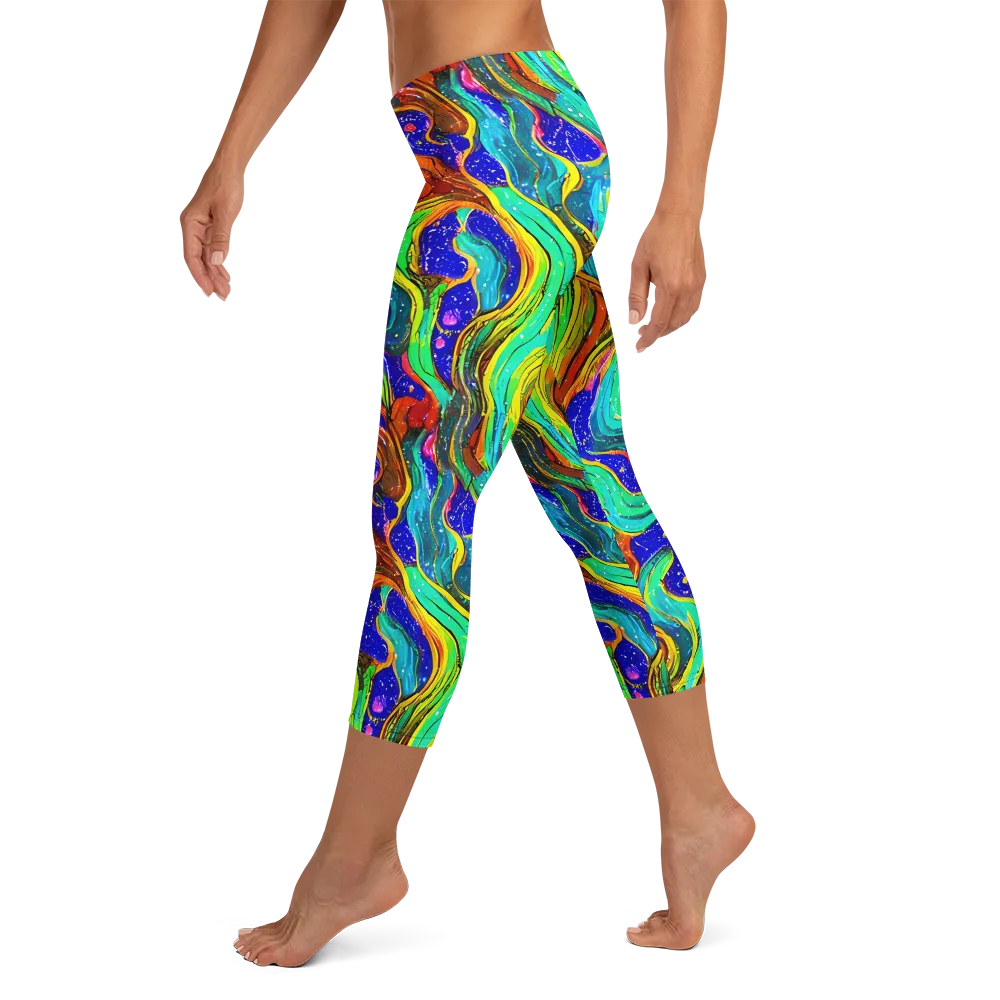 Tidal Technicolor on Capri Leggings — Left