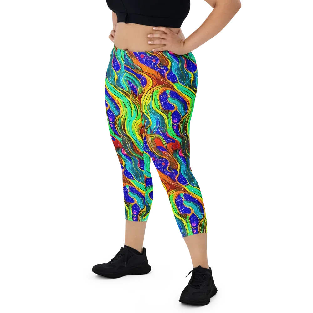 Tidal Technicolor on Capri Leggings — Front