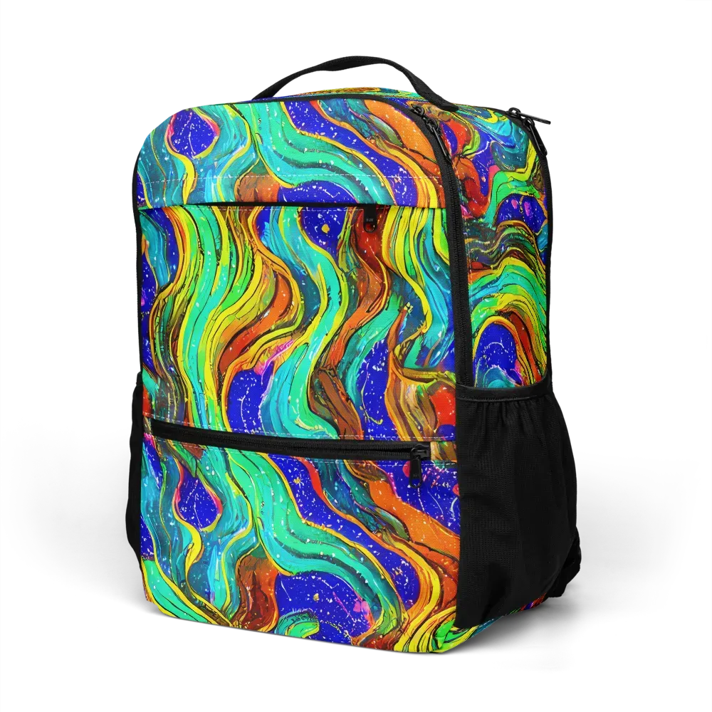 Tidal Technicolor on Utility Backpack — Left Front