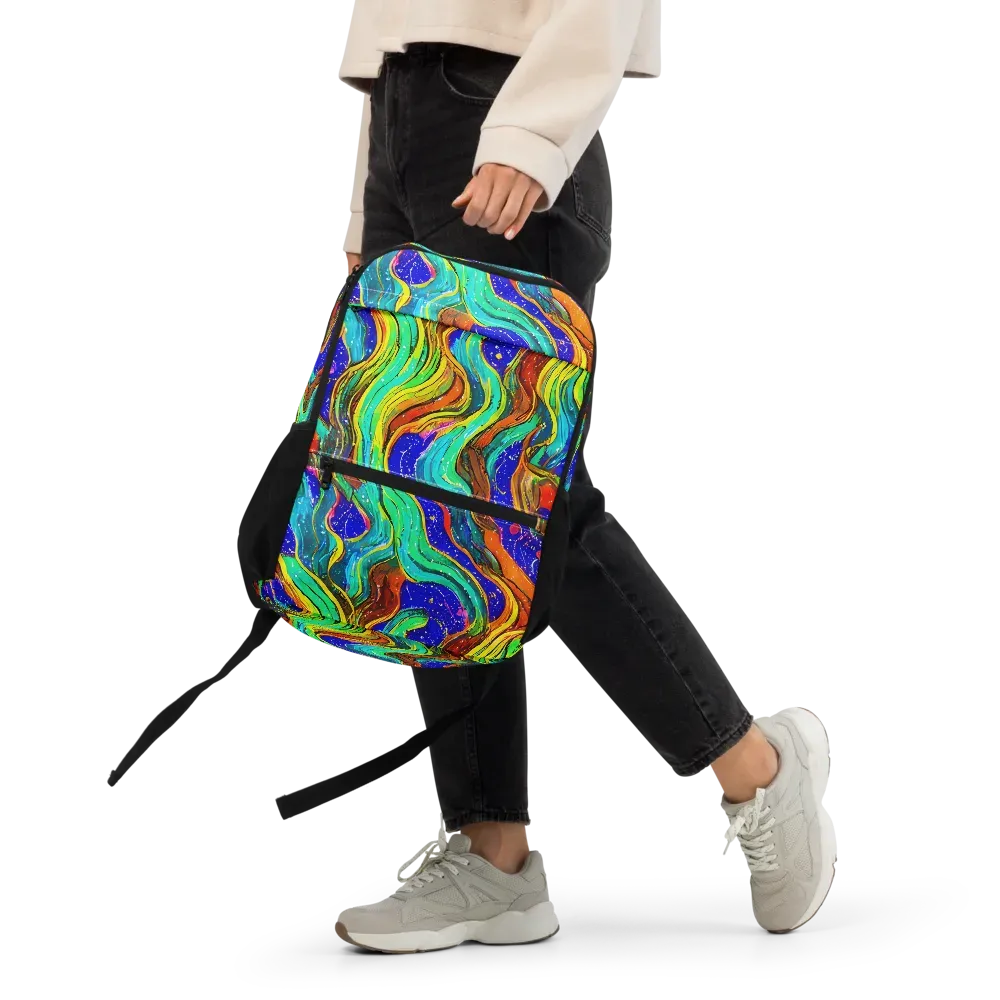 Tidal Technicolor on Utility Backpack — Front