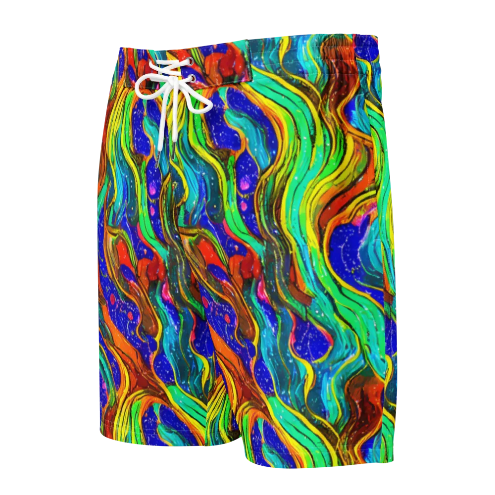 Tidal Technicolor on Men's Board Shorts — Front
