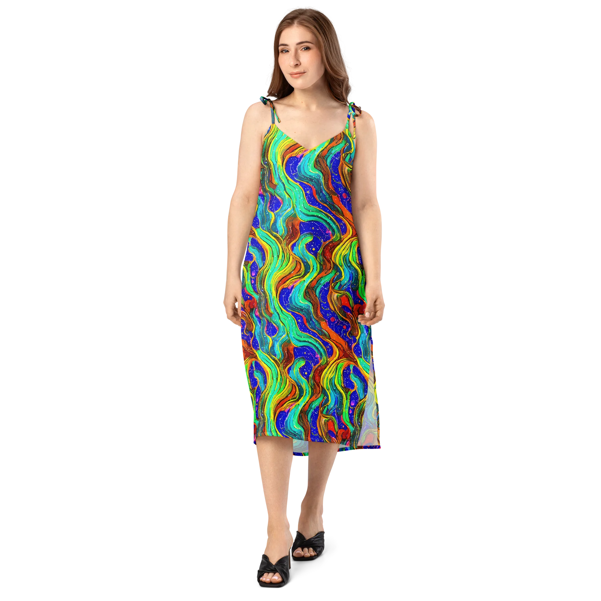 Tidal Technicolor on Slip Dress — Front