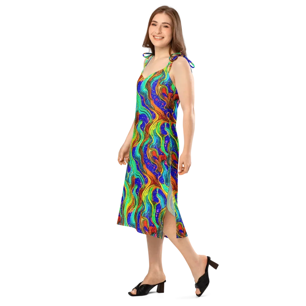 Tidal Technicolor on Slip Dress — Left Front