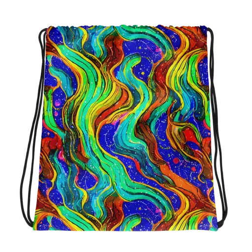 Tidal Technicolor on a Drawstring Bag