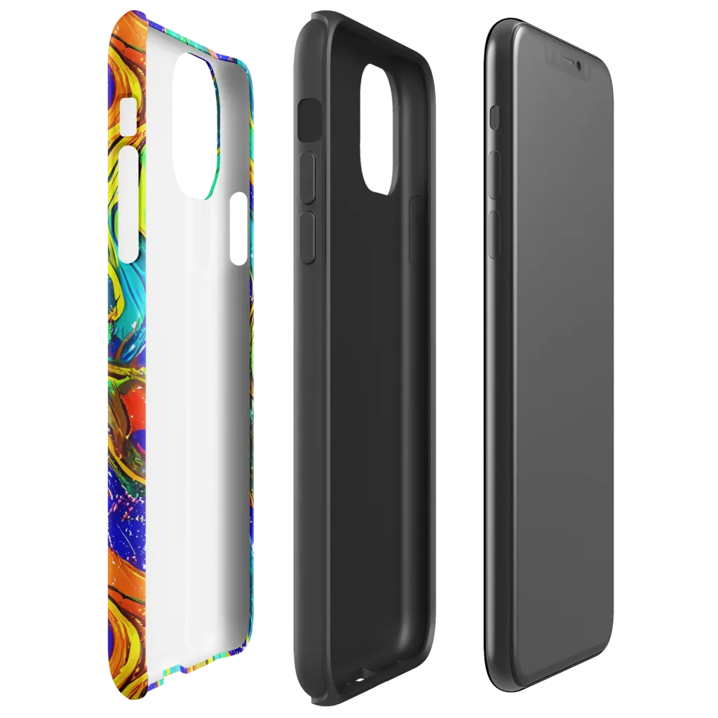 Tidal Technicolor on Tough Case for iPhone® — Right