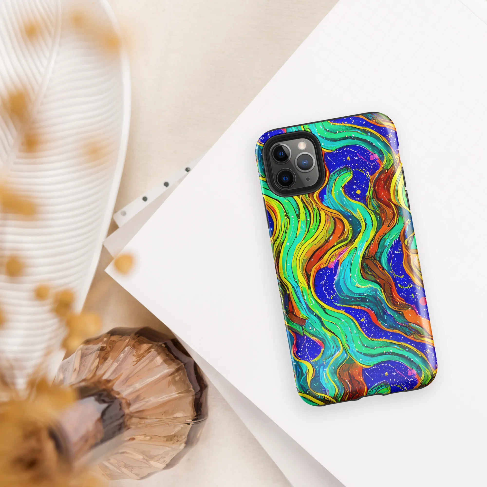 Tidal Technicolor on Tough Case for iPhone® — Front