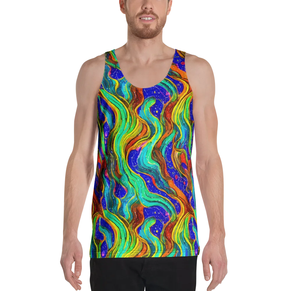 Tidal Technicolor on Men's Tank Top — Front