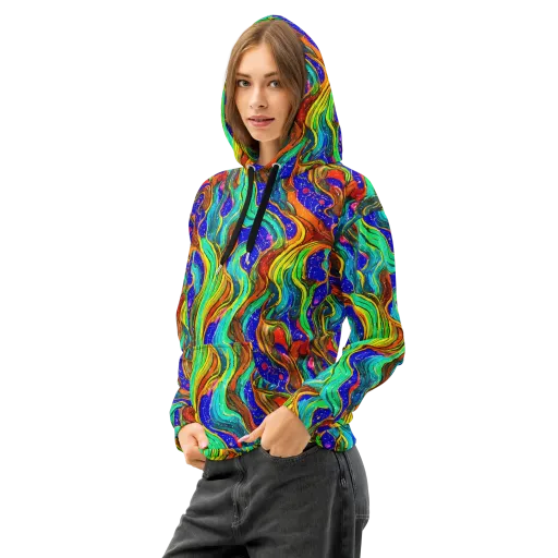 Tidal Technicolor on a Cotton Hoodie