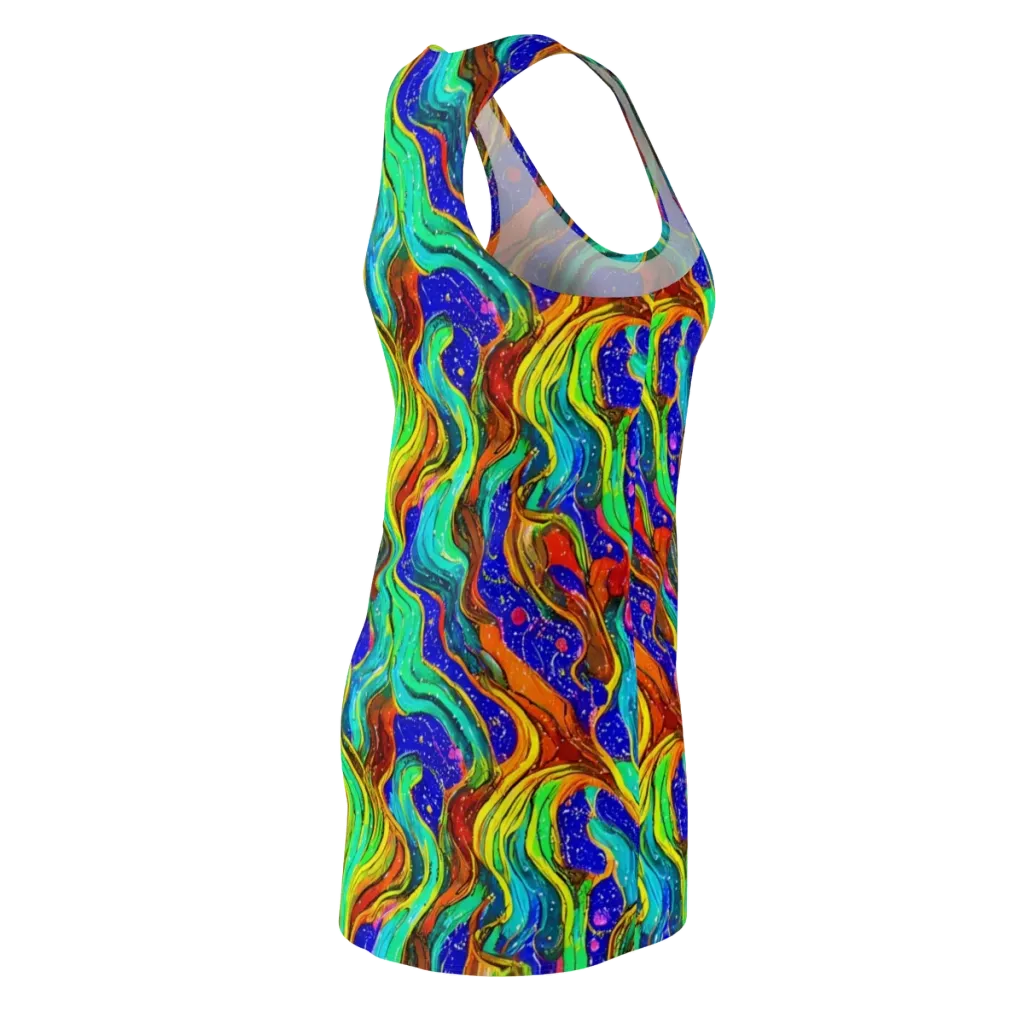 Tidal Technicolor on Racerback Dress — Back Side
