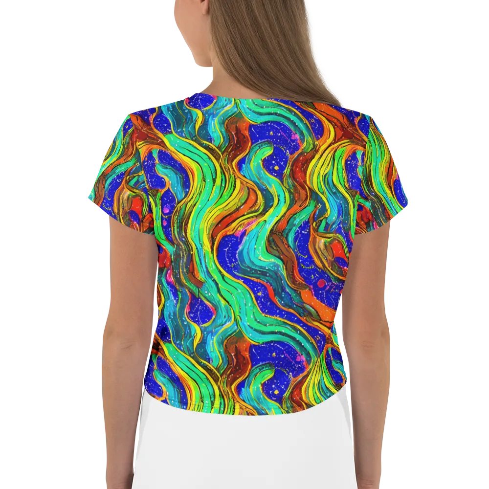 Tidal Technicolor on Crop Tee — Back