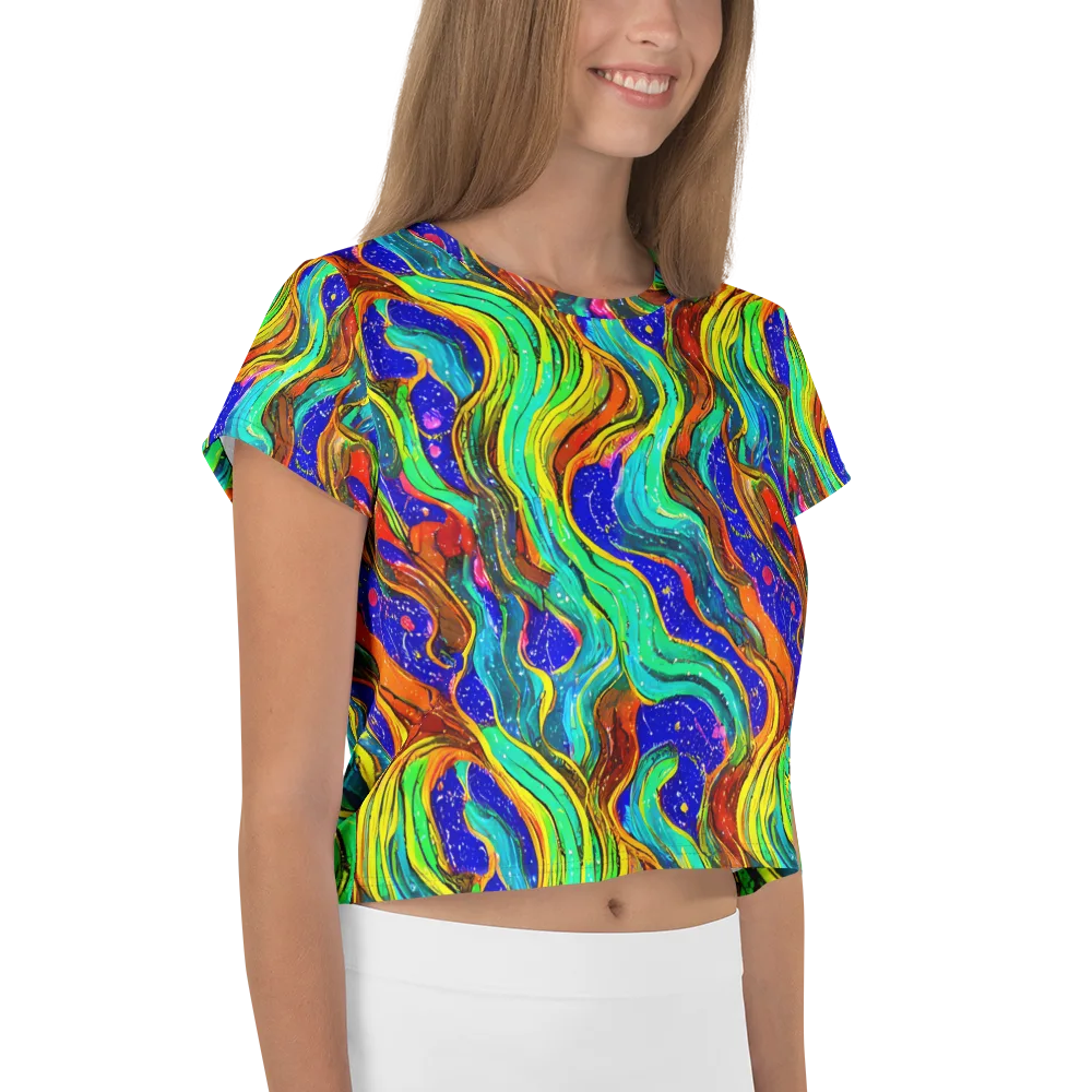 Tidal Technicolor on Crop Tee — Right