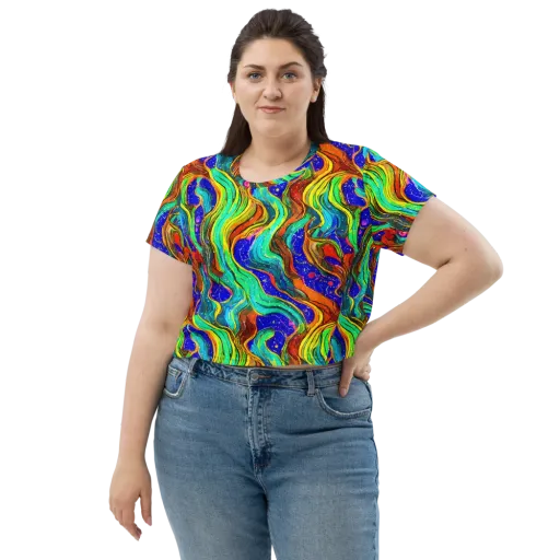 Tidal Technicolor on a Crop Tee