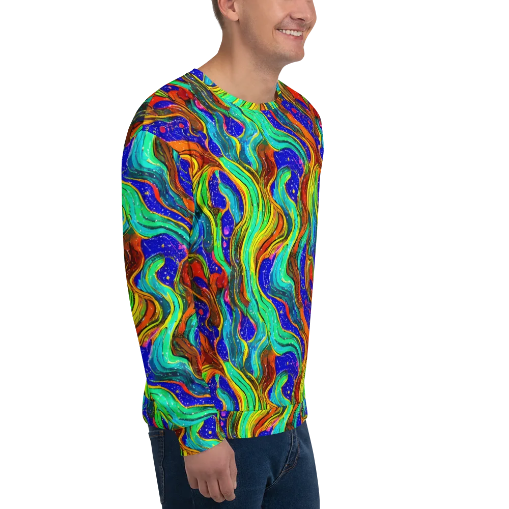 Tidal Technicolor on Sweatshirt — Right Front
