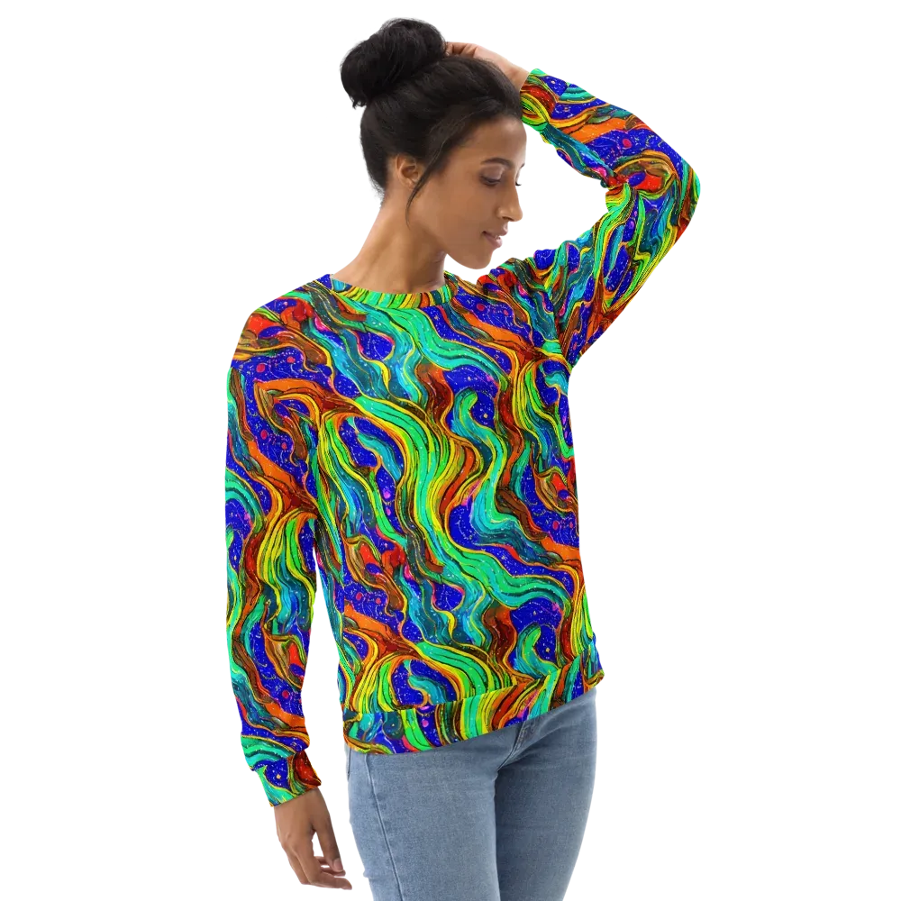 Tidal Technicolor on Sweatshirt — Right Front