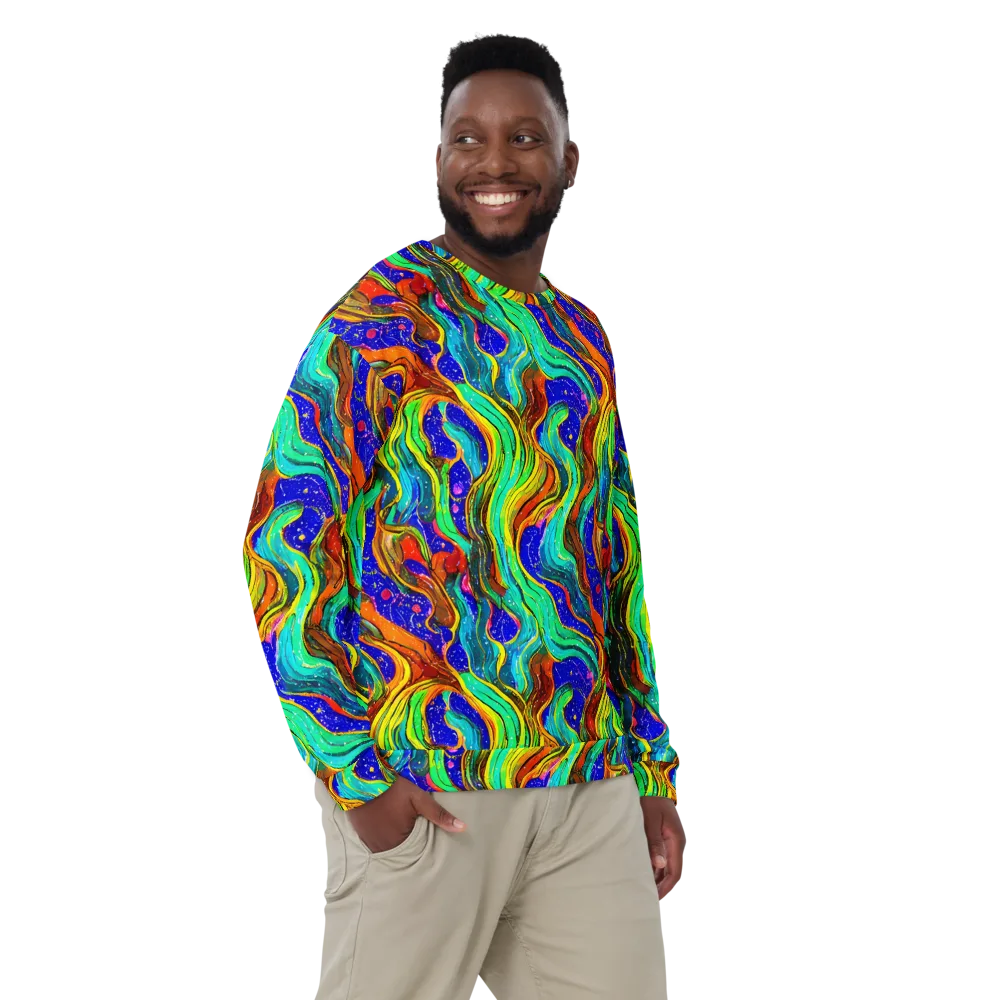 Tidal Technicolor on Sweatshirt — Front