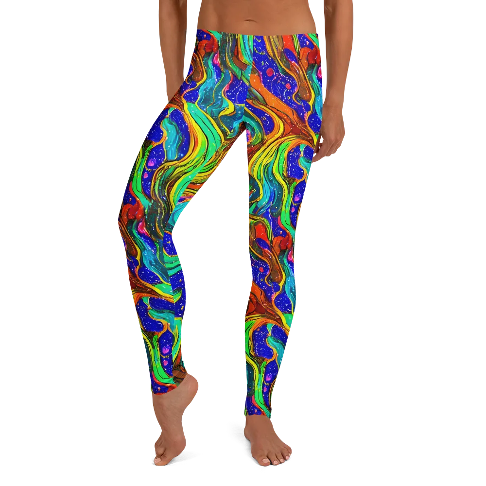 Tidal Technicolor on Leggings — Front