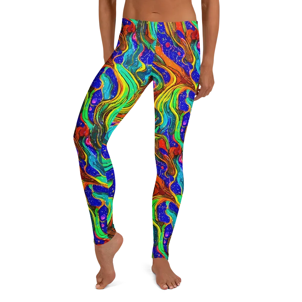 Tidal Technicolor on Leggings — Front