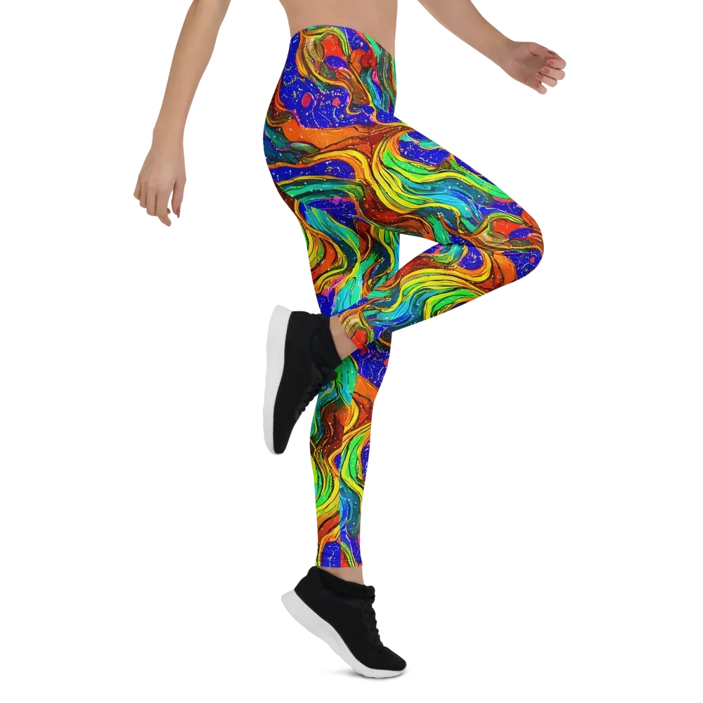 Tidal Technicolor on Leggings — Right