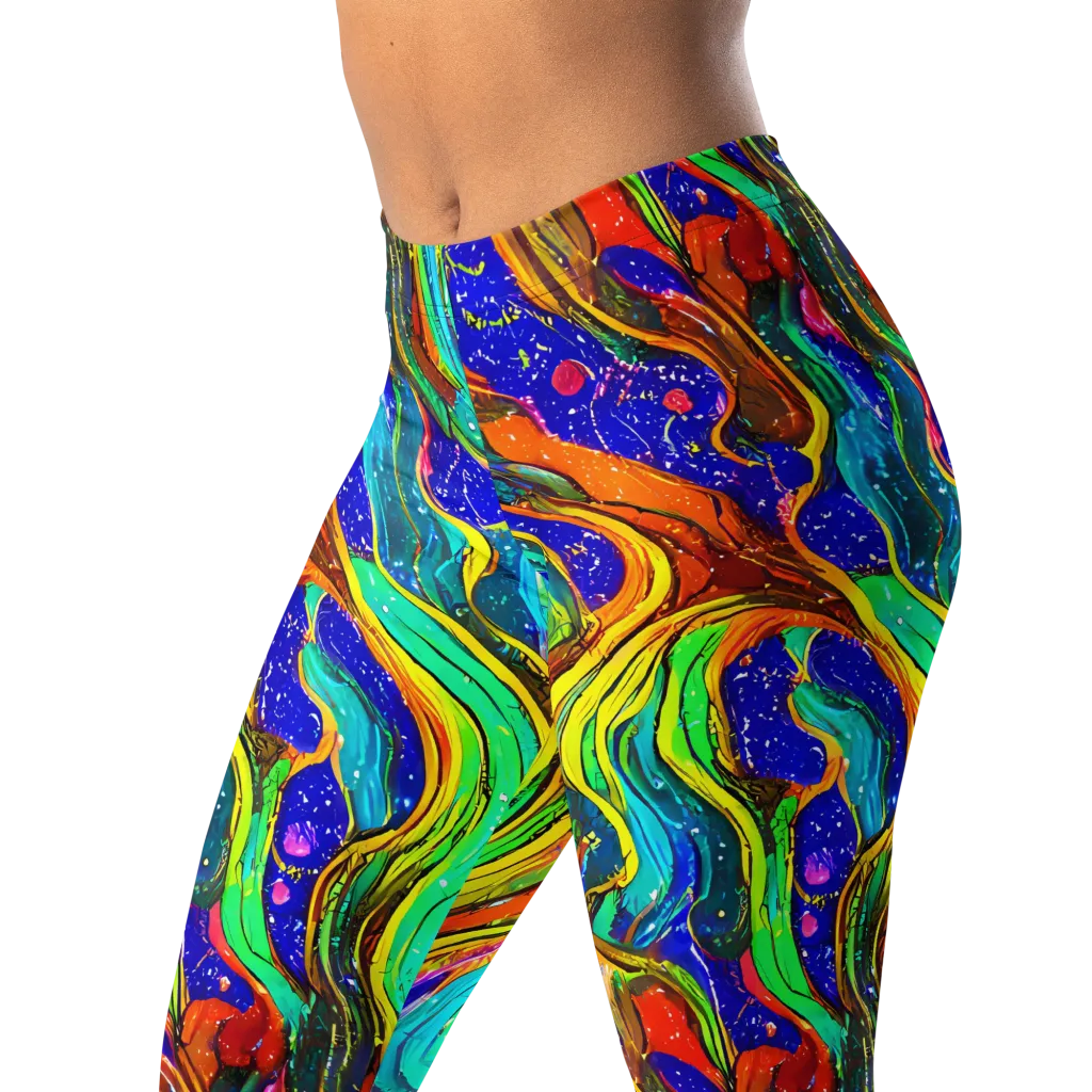 Tidal Technicolor on Leggings — Left Front