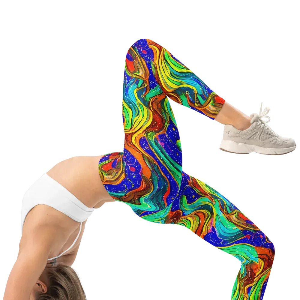 Tidal Technicolor on Leggings — Right