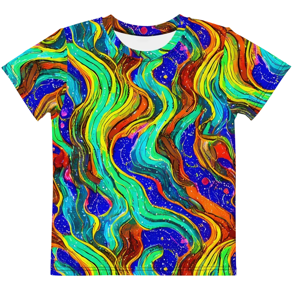 Tidal Technicolor on Kids Crew Neck T-Shirt — Front