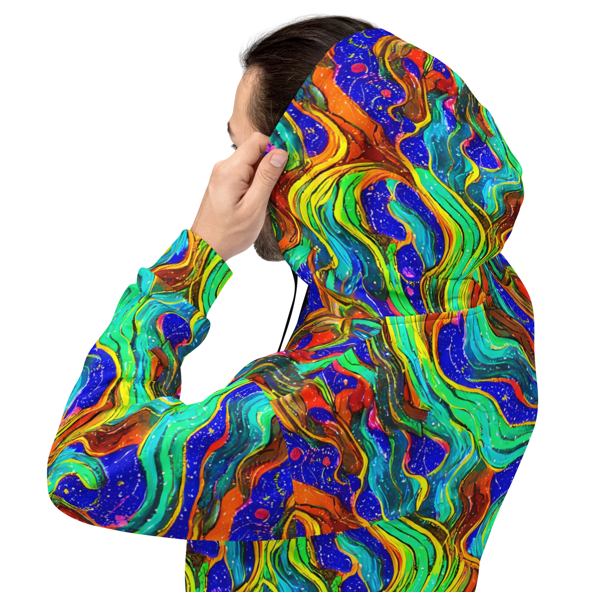 Tidal Technicolor on Hoodie — Back
