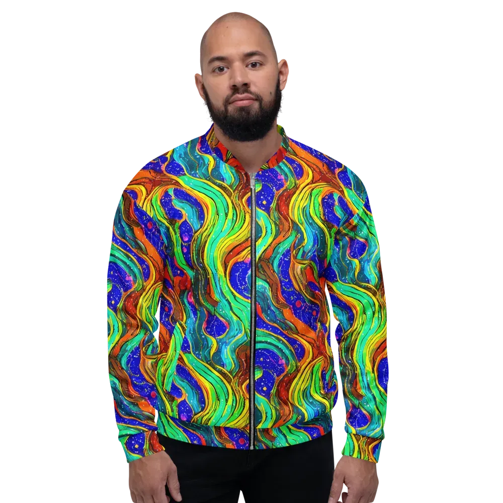 Tidal Technicolor on Bomber Jacket — Front