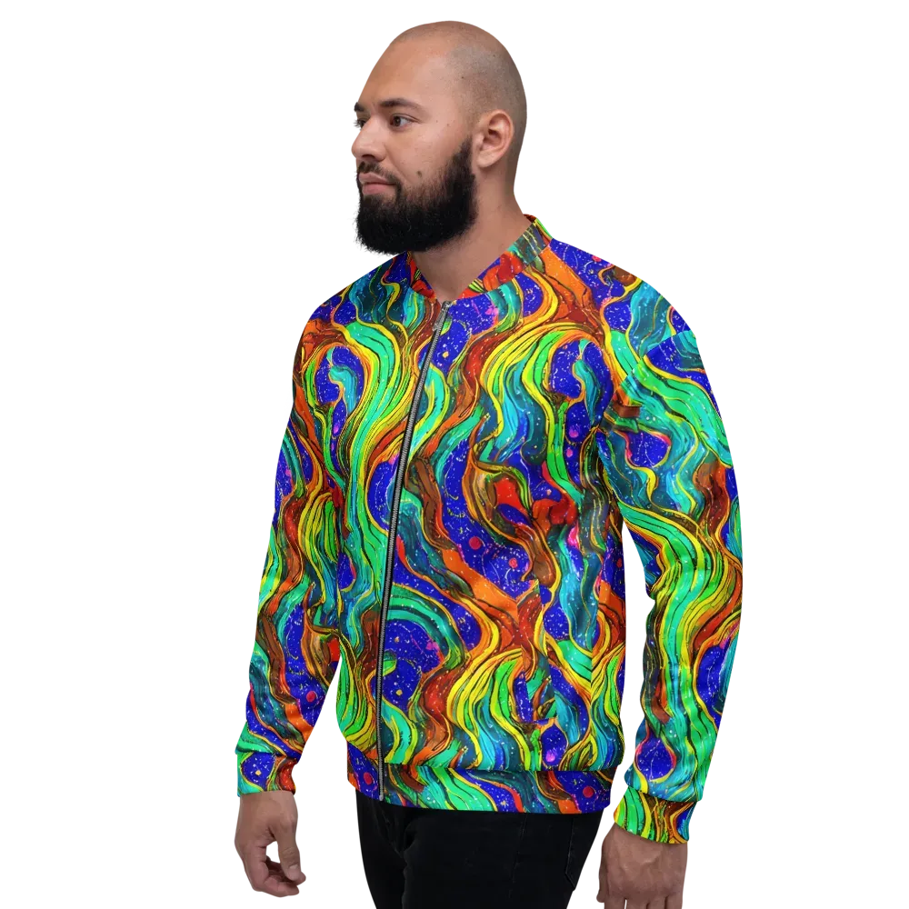 Tidal Technicolor on Bomber Jacket — Left