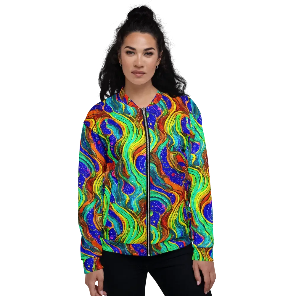 Tidal Technicolor on Bomber Jacket — Front