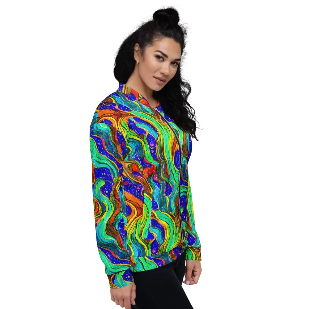 Tidal Technicolor on Bomber Jacket — Right