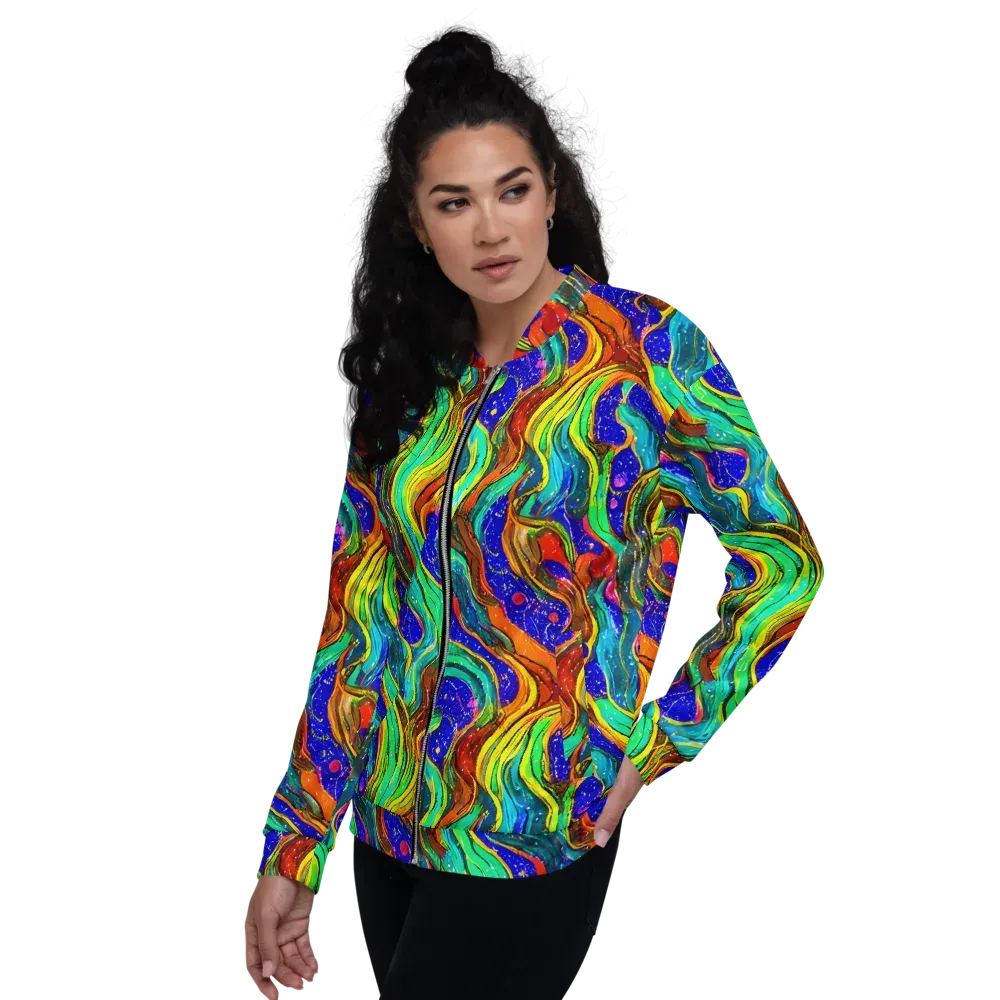 Tidal Technicolor on Bomber Jacket — Left