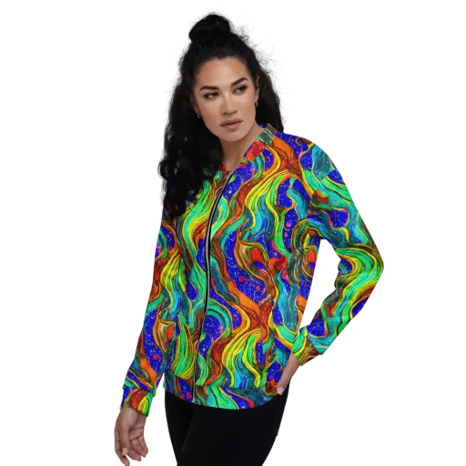 Tidal Technicolor on a Bomber Jacket