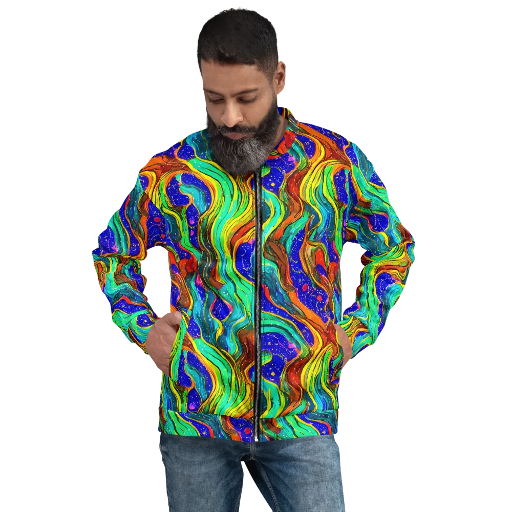 Tidal Technicolor on Bomber Jacket — Front