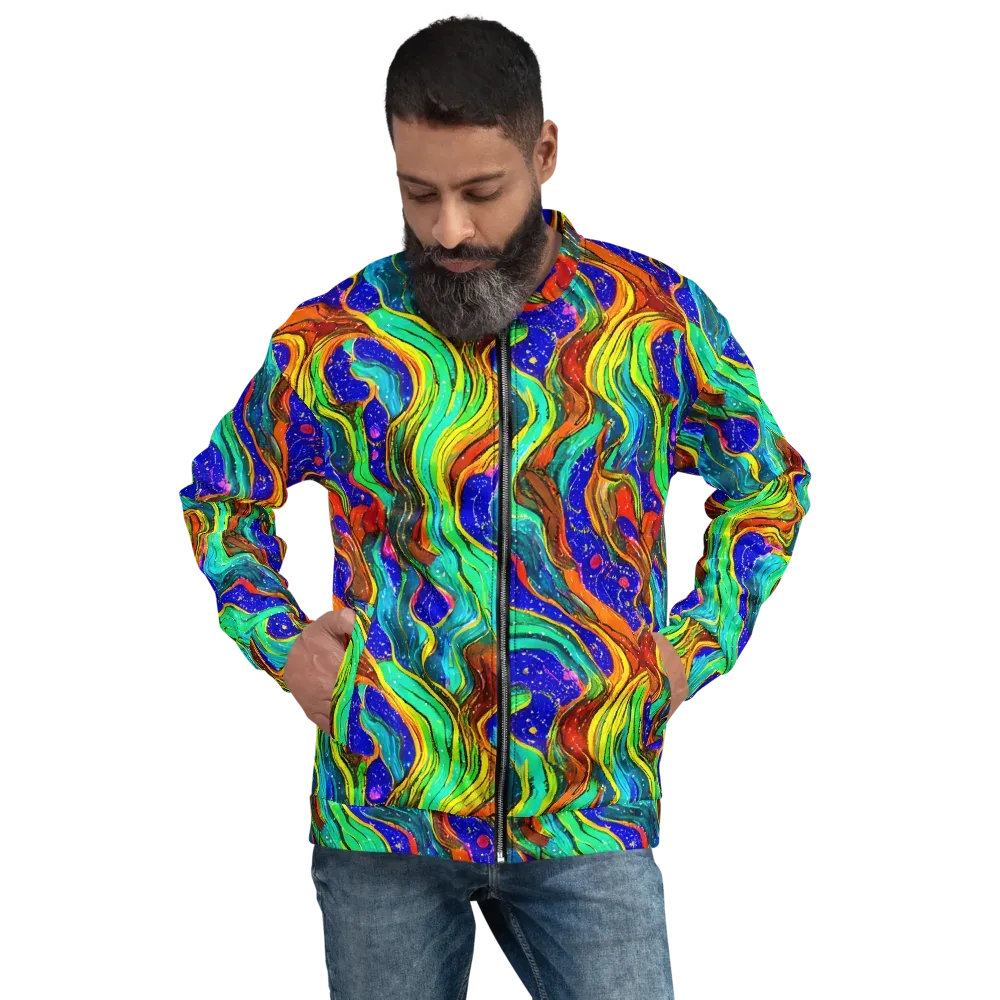 Tidal Technicolor on Bomber Jacket — Front