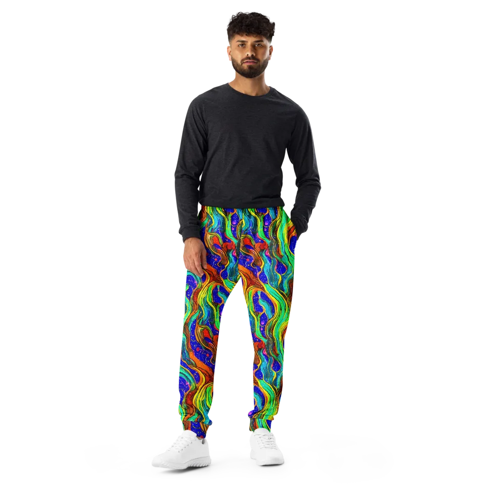 Tidal Technicolor on Men's Joggers — Front