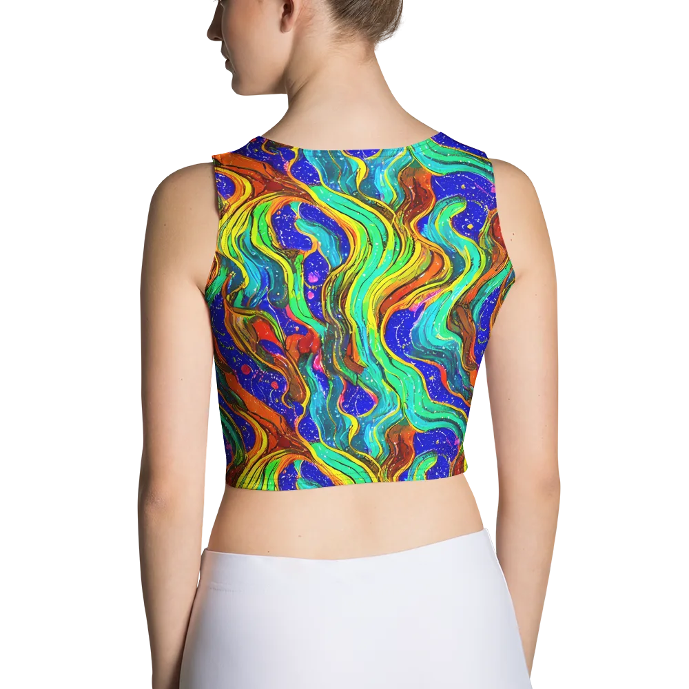 Tidal Technicolor on Crop Top — Back