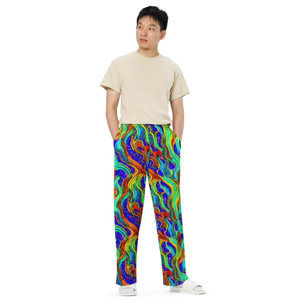 Tidal Technicolor on Wide-Leg Pants — Front