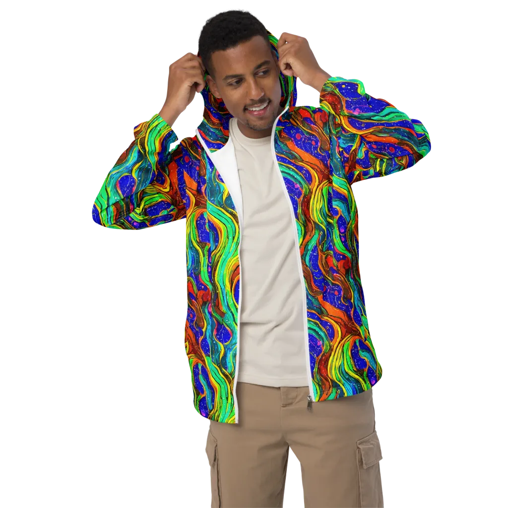 Tidal Technicolor on Men's Windbreaker — Front