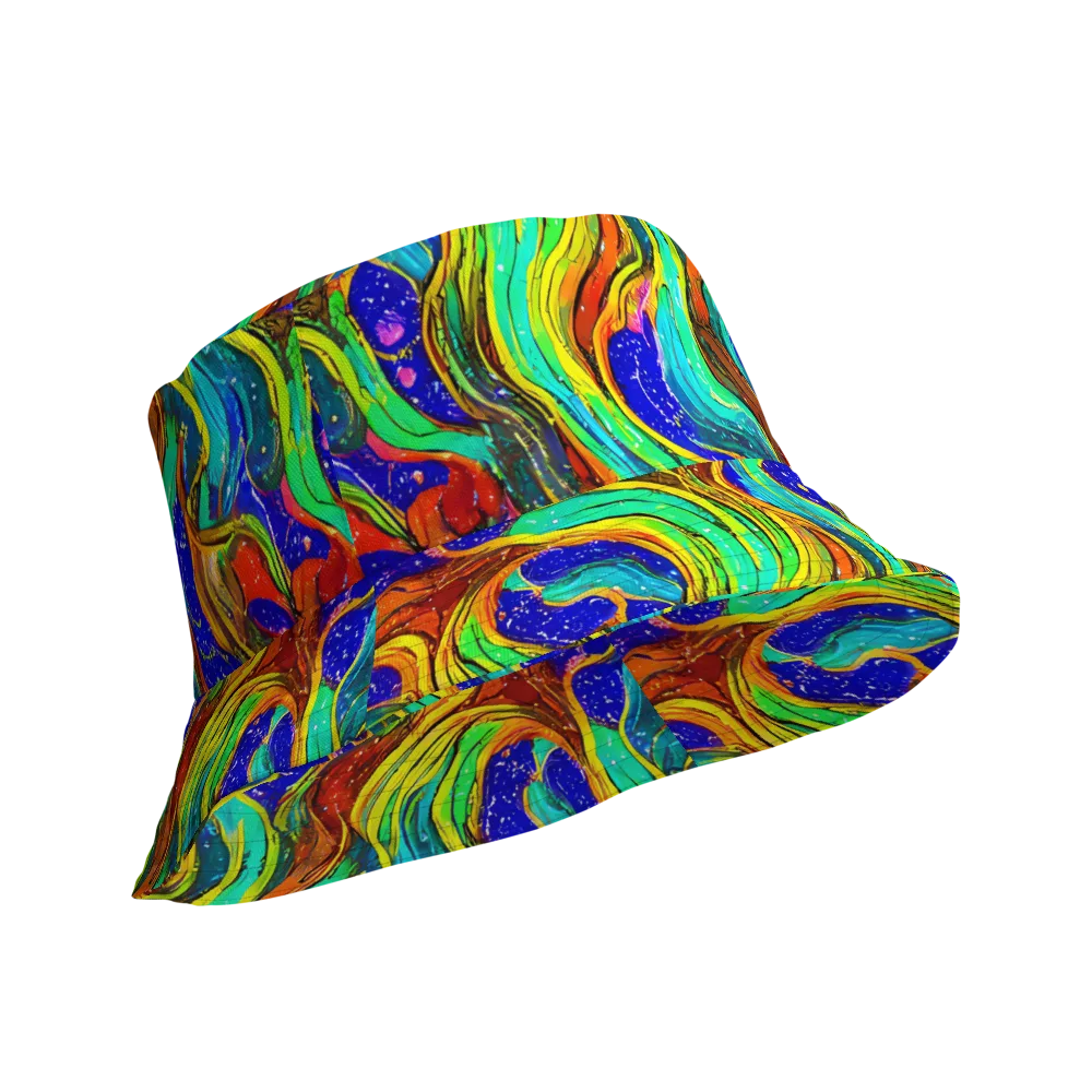 Tidal Technicolor on Reversible Bucket Hat — Product details Outside