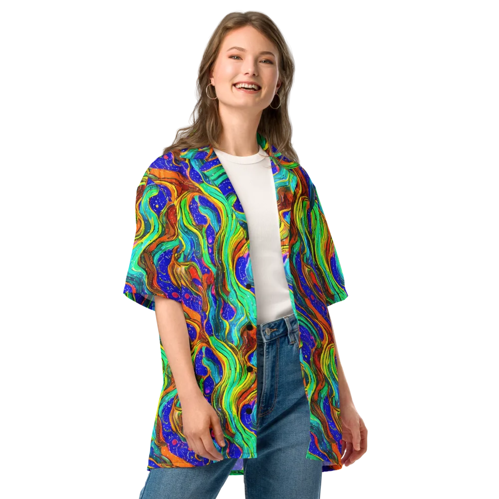 Tidal Technicolor on Button Shirt — Front