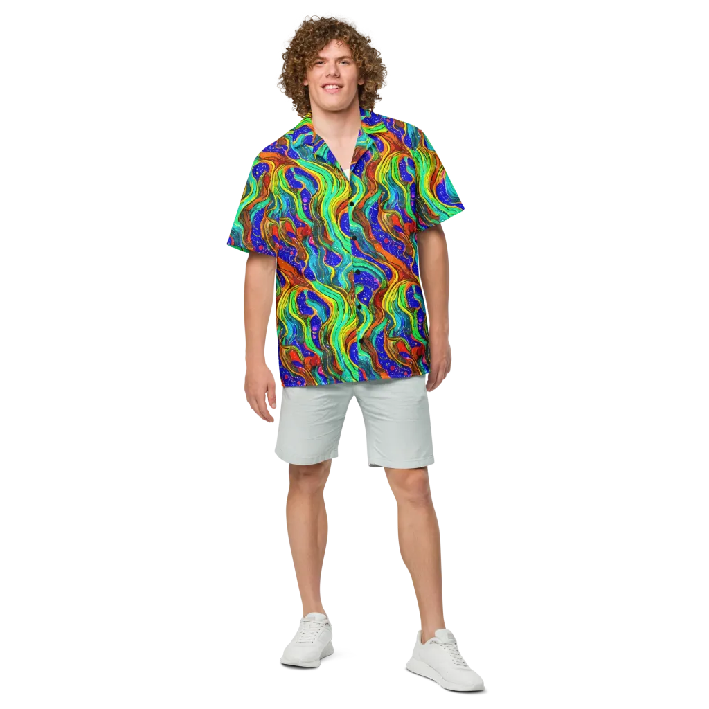 Tidal Technicolor on Button Shirt — Front