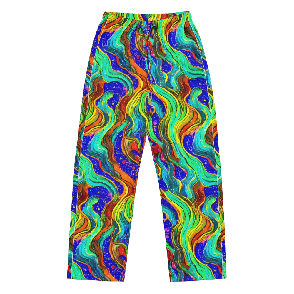 Tidal Technicolor on Women's Pajama Pants — Front