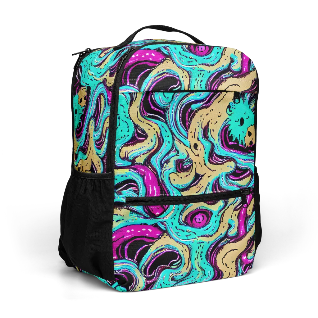 Neon Spill on Utility Backpack — Right Front