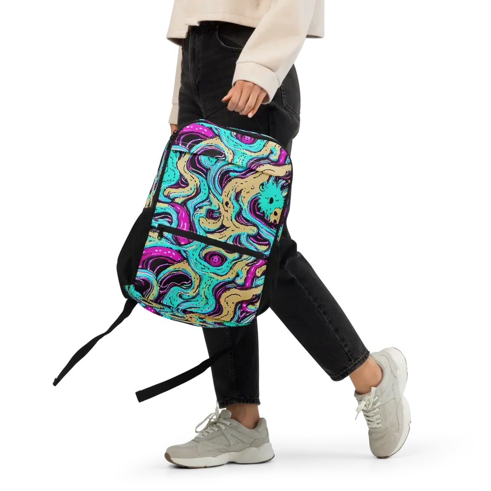 Neon Spill on Utility Backpack — Front