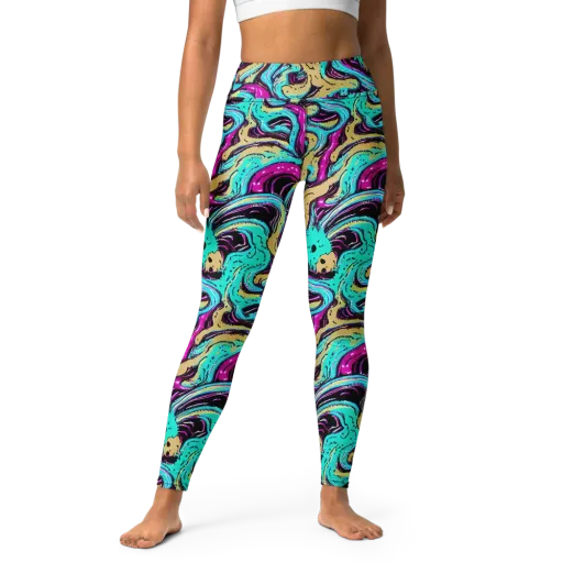 Neon Spill on a Yoga Leggings