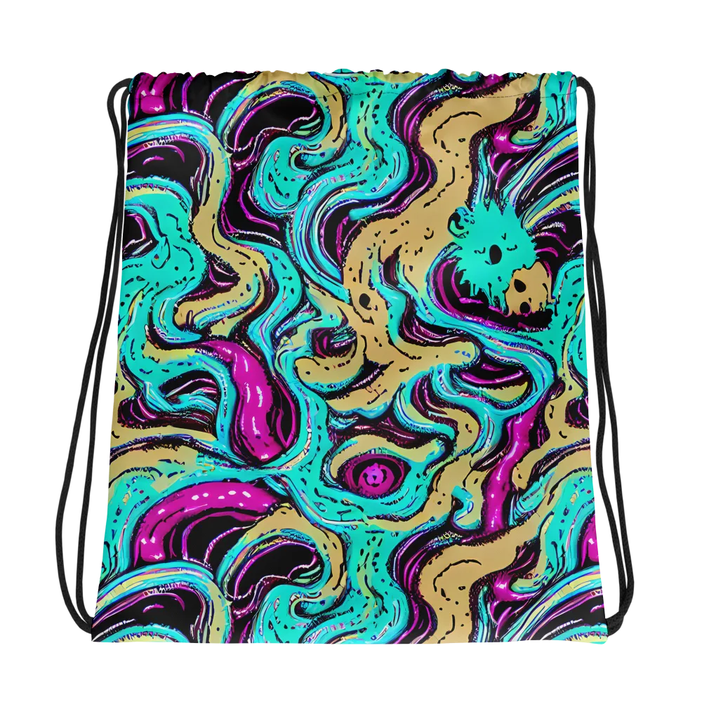 Neon Spill on Drawstring Bag — Photo