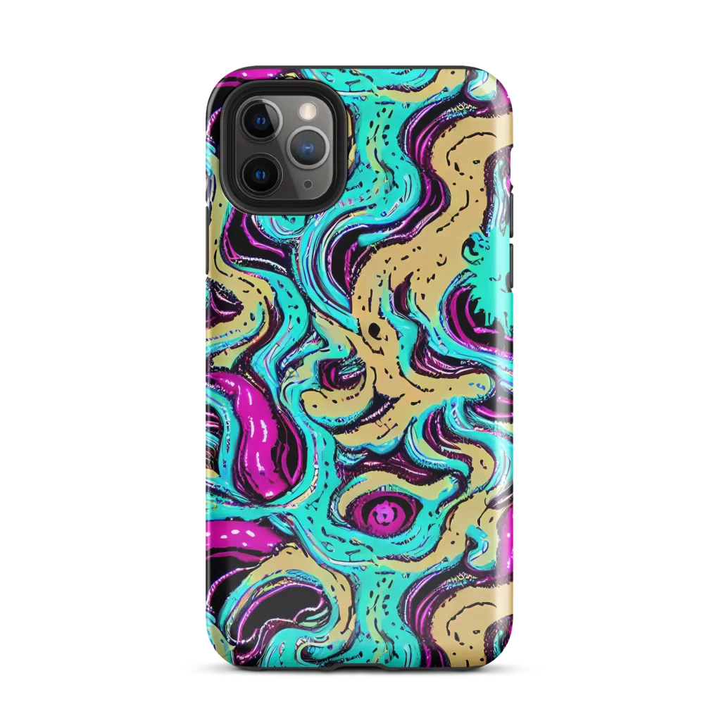 Neon Spill on Tough Case for iPhone® — Front