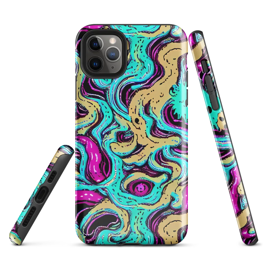 Neon Spill on Tough Case for iPhone® — Front