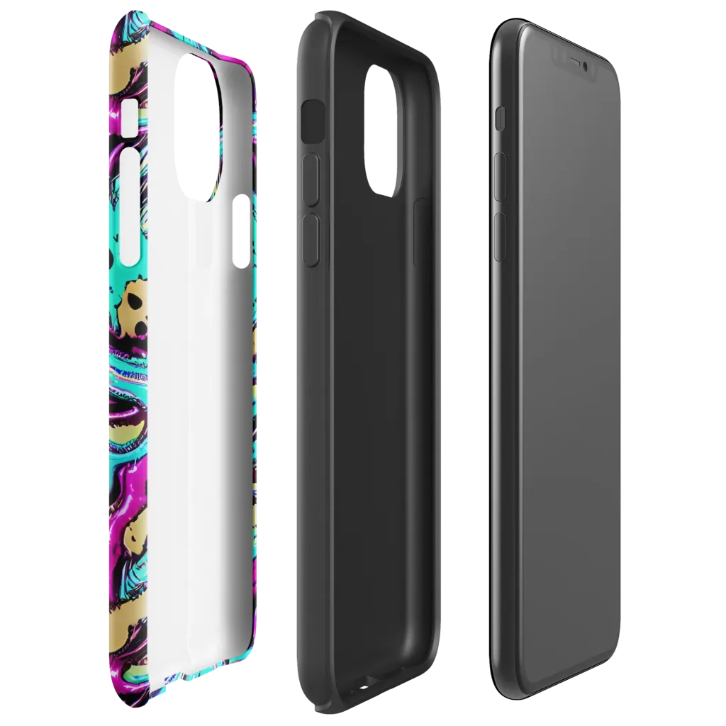 Neon Spill on Tough Case for iPhone® — Right